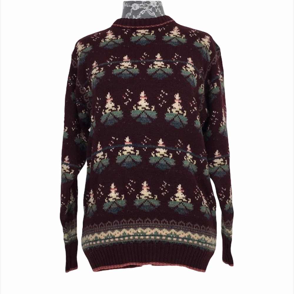The Import Workshop Vintage Burgundy Knit Sweater